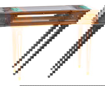 French Directoire Style Jardiniere Vitrine Table, 20th c., H.- 30 1/2 in., W.- 40 in., D.- 16 in. (1 of 1)