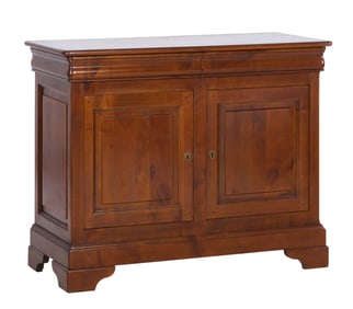 French Louis Philippe Cherry Sideboard, 20th c., H.- 37 1/2 in., W.- 47 in., D.- 20 3/4 in.