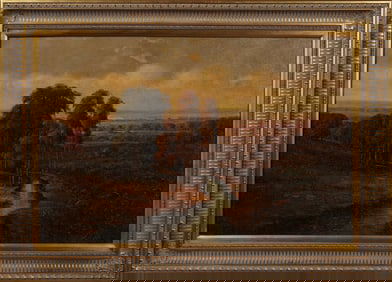European School, "Landscape with Stream," 20th/21st c., H.- 23 5/8 in., W.- 35 1/2 in.