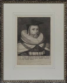 Wenzel Hollar Von Prachna (1607-1677), "Portrait of Robert Heath (1575-1659)," 1667, H.- 12 in., W.-