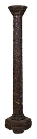 Byzantine Style Columnar Form Torchiere, 19th c., H.- 71 1/4 in., W.- 15 in., D.- 17 in.
