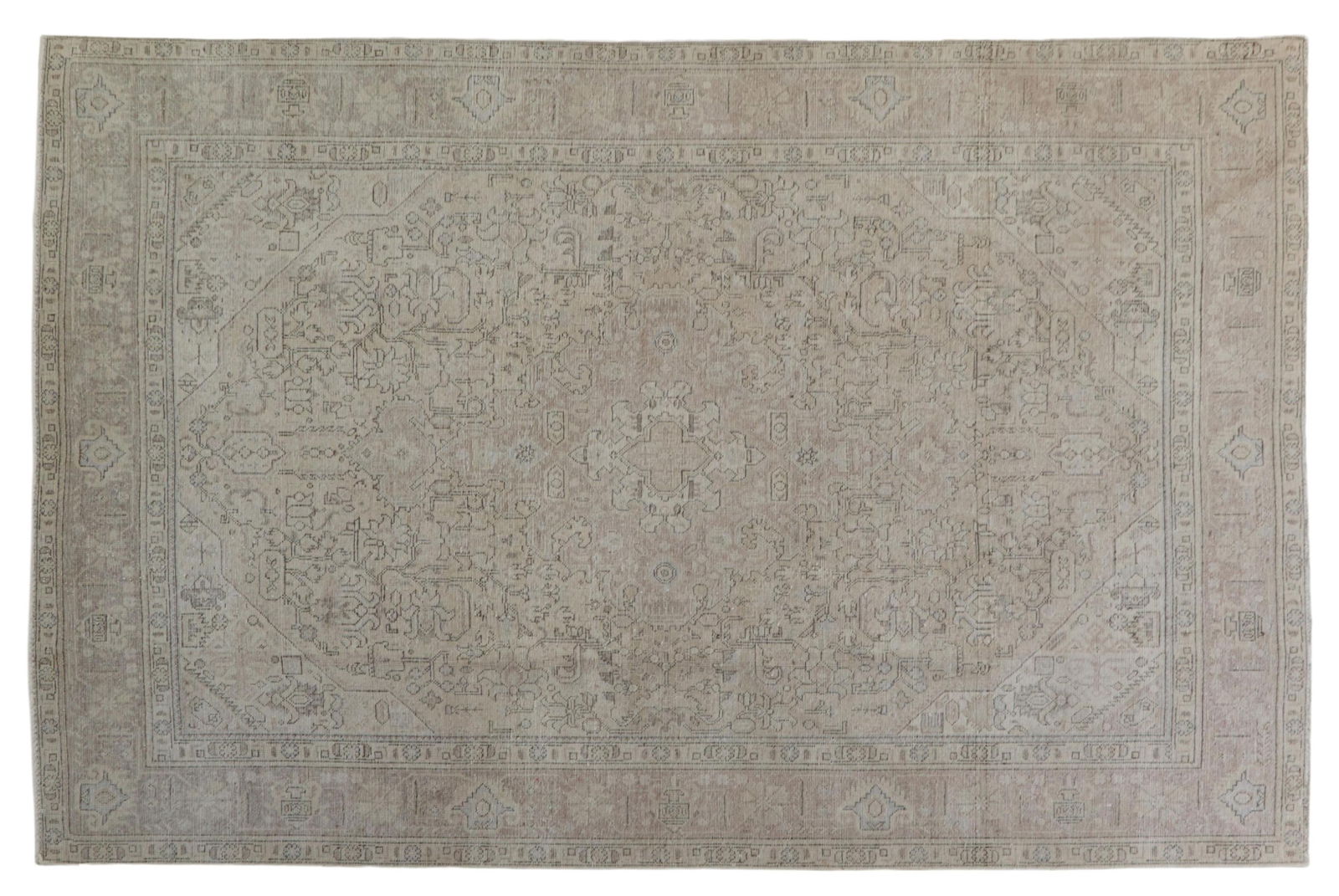 Semi Antique Persian Tabriz Carpet, 6' 5 x 9'. (1 of 2)