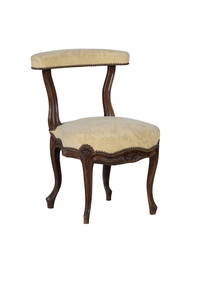 French Louis XV Style Smoker's Chair, 19th c., H.- 29 1/2 in., W.- 20 in., D.- 21 in. (1 of 1)
