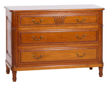 French Louis XVI Style Cherry Commode, 20th c., H.- 53 1/2 in., W (1 of 1)
