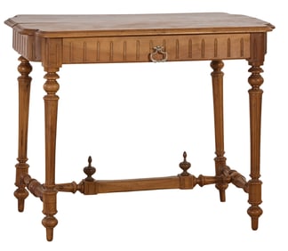 French Henri II Style Carved Walnut Writing Table, 19th c., H.- 28 1/2., W.- 39 1/2 in., D.- 24 in.