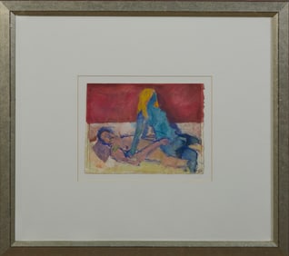 Douglas M. Brewster (1952-, Louisiana), "The Lovers," 20th c., H.- 7 1/4 in., W.- 9 in.