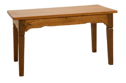 French Provincial Cherry Low Table, 20th c., H.- 16 in., W.- 33 1/2 in., D.- 16 1/2 in.