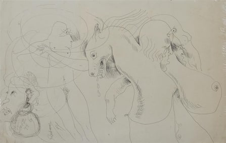 Noel Rockmore and Jake, "Horse and Nude Figures," 1994, H.- 14 1/4 in., W.- 22 in.