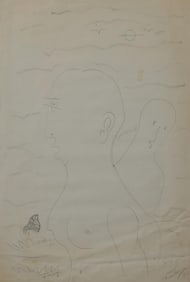 Noel Rockmore and Jake, "Nude Female and Fish," H.- 18 in., W.- 12 in.