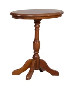 French Louis Philippe Style Cherry Side Table, 20th c., H.- 24 1/4 in., W.- 20 1/2 in., D.- 13 in.