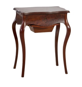 French Napoleon III Walnut Dressing Table, 19th c., Closed- H.- 28 1/2 in., W.- 22 1/2 in., D.- 16