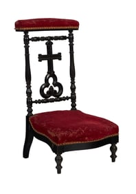 French Napoleon III Prie Dieu, c. 1870, H.- 36 1/2 in., W.- 21 in., D.- 21 in.
