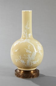 Chinese Kuang Hsu Bottle Form Vase, c. 1900, Vase- H.- 17 in., Dia.- 9 1/4 in.