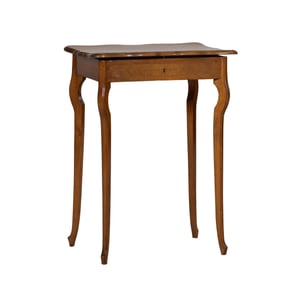 French Art Nouveau Parquetry Dressing Table, early 20th c., H.- 29 in., W.- 21 in., D.- 15 in.