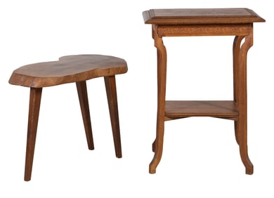 Two French Side Tables, Early 20th c., Rectangular- H.- 29 1/2 in., W.- 21 3/4 in., D.- 14 in.