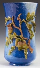 Baluster Form Pottery Vase, early 20th c., H.- 10 1/2 in., Dia.- 6 1/8 in.