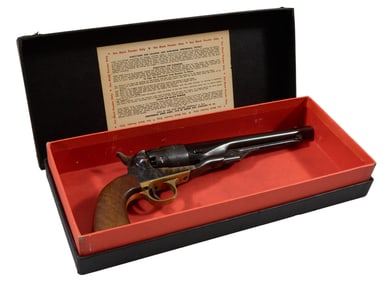 Centennial 1960 New Model Army .44 Percussion Black Powder Revolver, Belgium, mid 20th c., Barrel-