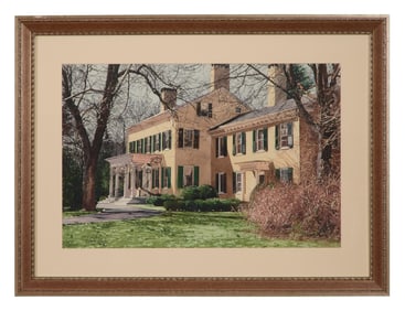 Donald Werden (American, b. 1921), "Historic Morven Home, Built by Richard Stockton (1730-1781),