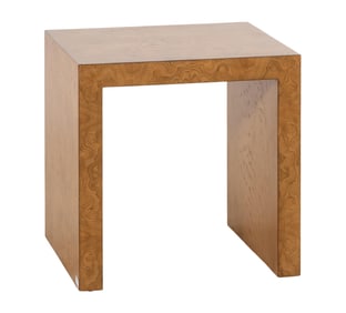 Milo Baughman Style Ash Side Table, 21st c., H.- 22 1/2 in., W- 22 1/2 in., D.- 22 1/2 in.
