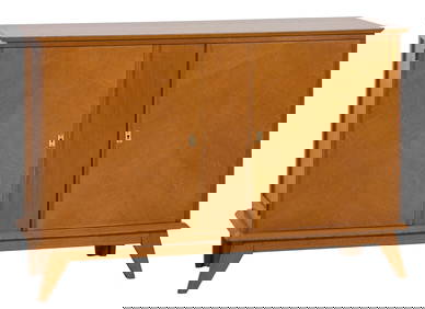 French Art Deco Walnut Sideboard, 20th c., H.- 36 7/8 in., W.- 55 1/8 in., D.- 18 1/2 in. (1 of 1)