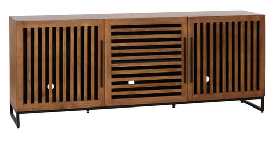 Mid Century Modern Style Walnut Sideboard, 21st c., H.- 36 1/2 in., W.- 92 in., D.- 20 1/4 in.