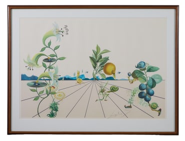 Salvador Dali (Spanish, 1904-1989), "Flordali I," 1981, Sight H.- 27 in., W.- 29 in., Framed H.- 34