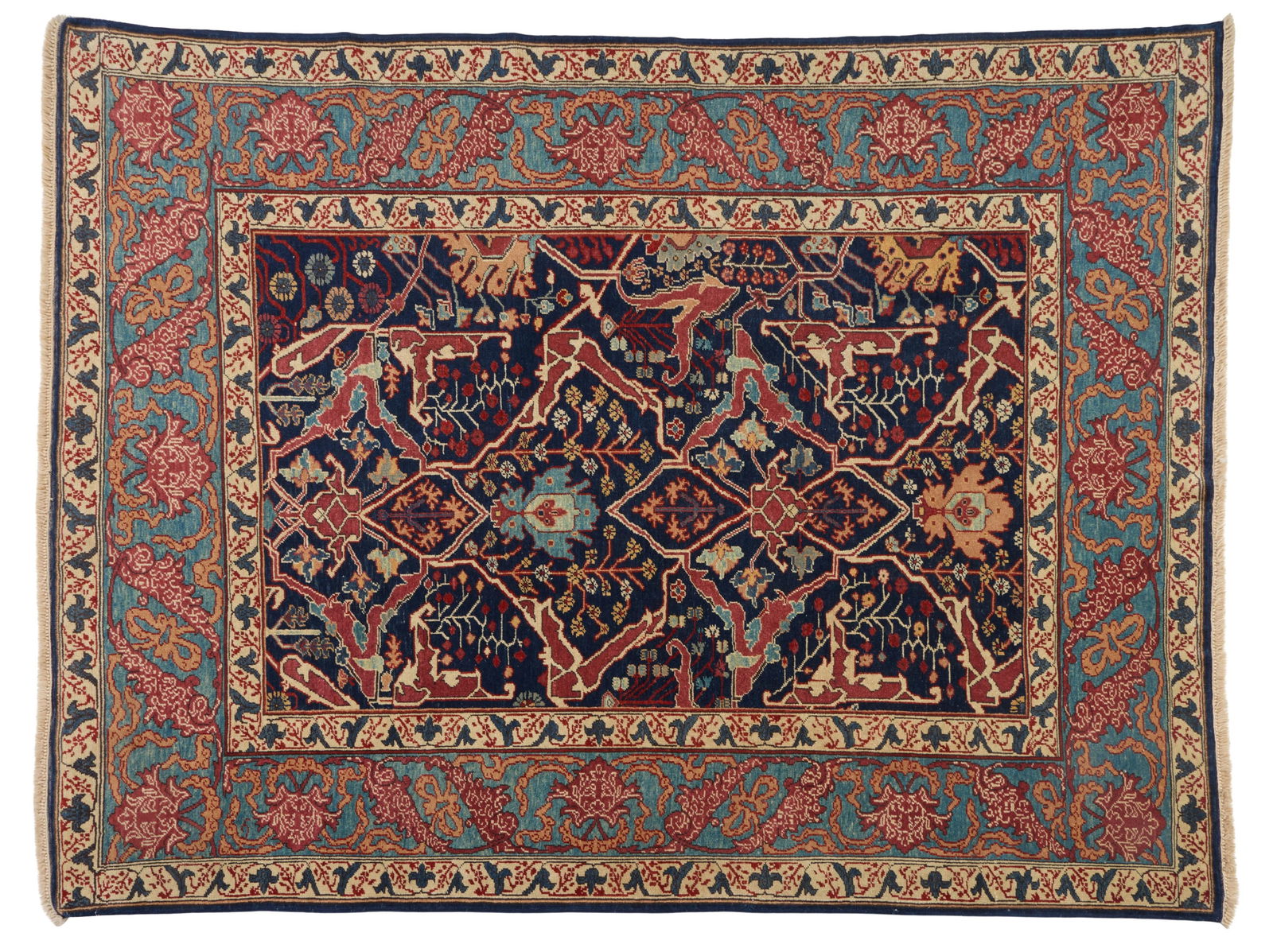 Turkish Sultanabad Carpet, 6' 9 x 8' 6. (1 of 2)