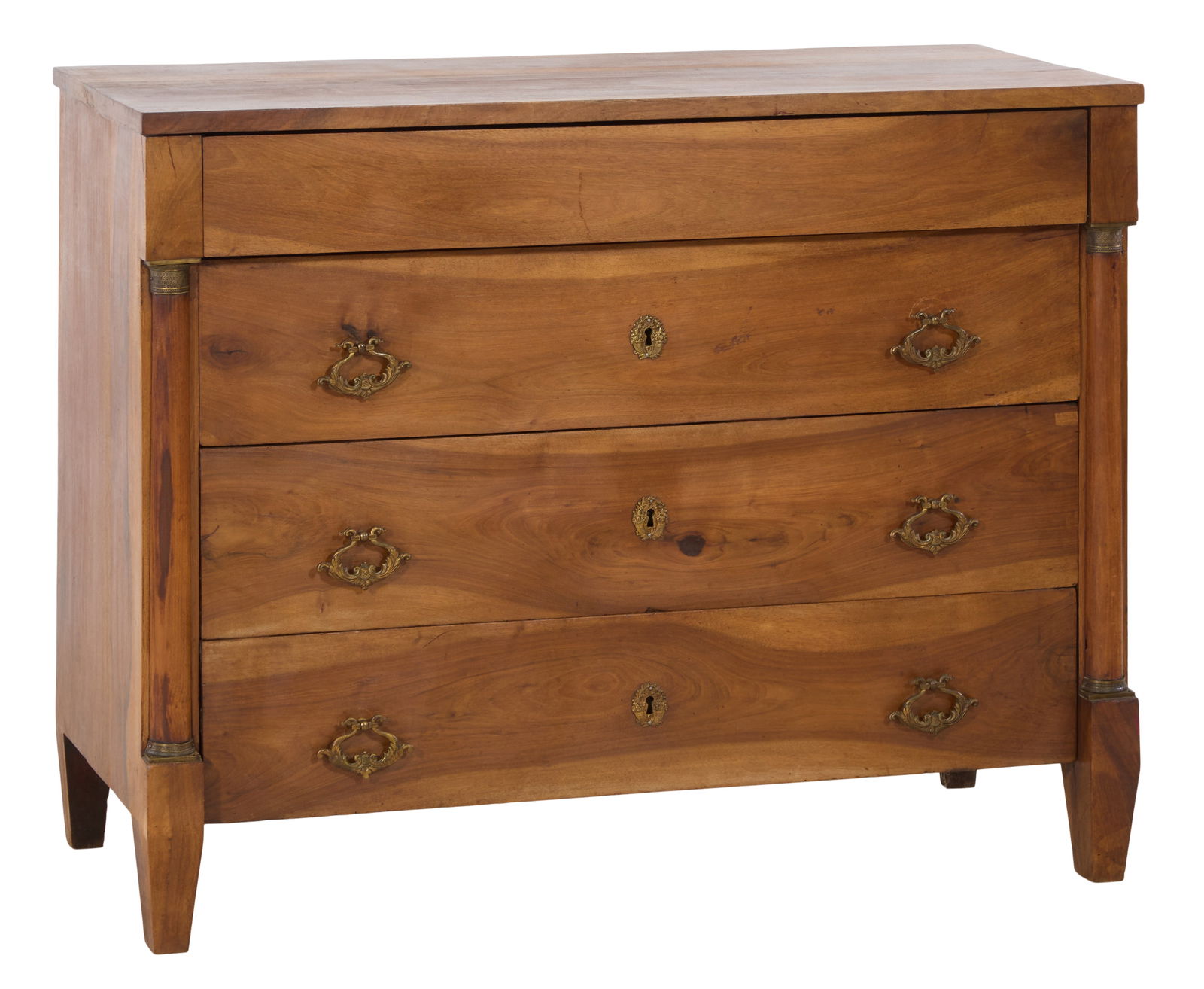 French Provincial Empire Walnut Commode, mid 19th c., H.- 36 1/4 in., W.- 48 in., D.- 22 1/2 in. (1 of 1)