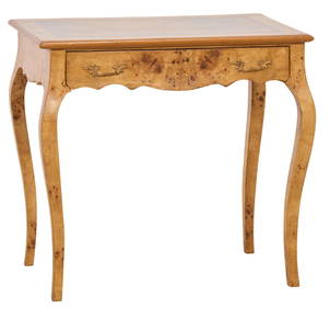 Louis XIV Style Burled Walnut Writing Table, 21st c., H.- 29 1/4 in., W.- 30 1/2 in., D.- 20 1/2 in. (1 of 1)