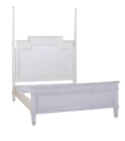 Hollywood Regency Style High Post Bed, 21st c., H.- 92 in., Int. W.- 62 in., Int. L.- 80 in.
