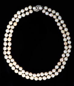 Double Strand of Cultured Pearls, L.- 16 in.
