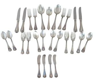 Twenty-Six Piece Reed & Barton Partial Sterling Silver Flatware Set, App. Total Sterling Wt.- 26.76