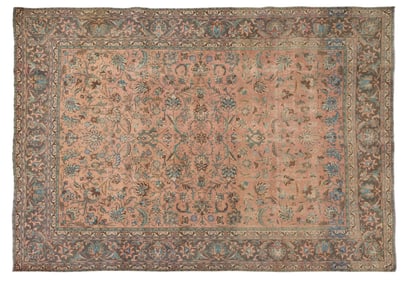 Semi Antique Persian Tabriz Carpet, 10' x 13'.