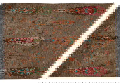 Peshawar Tree of Life Carpet, 5' 1 x 7' 4.