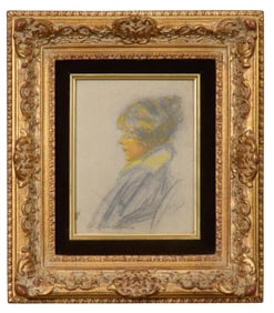 William James Glackens (American, 1870-1938), "Study of a Seated Red Headed Woman, Possibly Kay