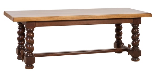 French Provincial Louis XIII Style Walnut Dining Table, early 20th c., H.- 30 1/2 in., W.- 85 in.,