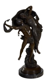 After Eugene Marioton (French, 1854-1933), "La Danse," H.- 36 1/2 in., W.- 20 in., D.- 12 in.