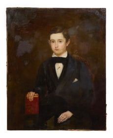 Attributed to Jacques Guillaume Luciens Amans (French/New Orleans, 1801-1888), "Portrait of a Young