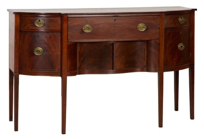 American Federal Inlaid Mahogany Sideboard, early 19th c., H.- 42 in., W.- 69 in., D.- 26 in.