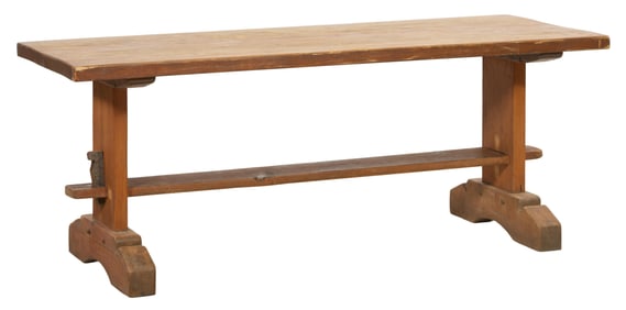 French Provincial Pine Refectory Table, 19th c., H.- 29 in., W.- 80 in., D.- 30 in.