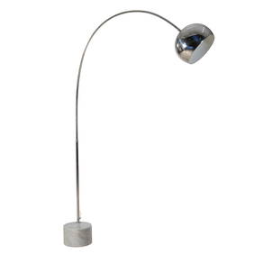 Italian Style Chrome and Marble Arc Lamp, 20th c., H.- 87 1/2 in., W.- 70 in., D.- 11 1/2 in. (1 of 1)