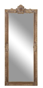 Louis XVI Style Gilt and Gesso Overmantel Mirror, 21st c., H.- 78 3/4 in., W.- 33 in.