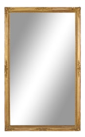 French Louis Philippe Giltwood and Gesso Overmantel Mirror, mid 19th c., H.- 63 in., W.- 38 1/2 in.
