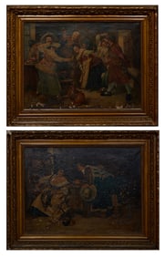 French School, after Ferdinand Victor Leon Roybet (France, 1840-1920), "Jolly Tavern Scene," and
