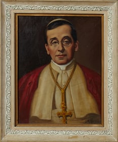 J. M. Kavanaugh, "Pope Pius XII," 1938, H.- 18 1/8 in., W.- 14 in., Framed- H.- 23 in., W.- 19 1/8