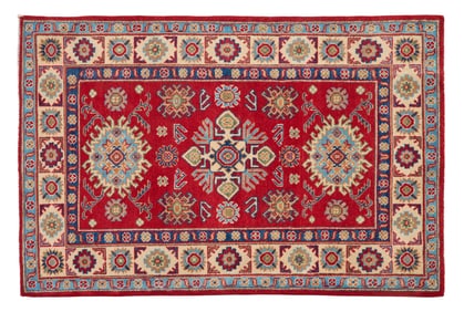 Uzbek Kazak Carpet, 3' 2 x 4' 10.
