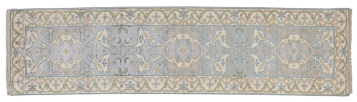Turkish Angora Oushak Runner, 2' 6 x 9' 10.