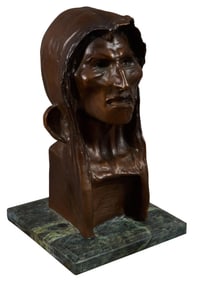 After Frederic Remington (American/Connecticut, 1861-1909), "The Savage," 1908, H.- 11 1/4 in., W.-