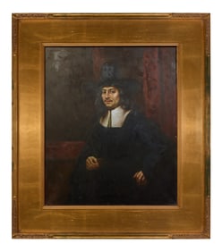 After Rembrandt van Rijn (Dutch 1606-1669), "Portrait of a Man in a Tall Hat (c. 1663)," 20th c.,
