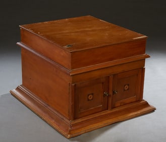 Inlaid Beech Tabletop Gramophone, c. 1900, H.- 13 1/2 in., W.- 16 1/8 in.